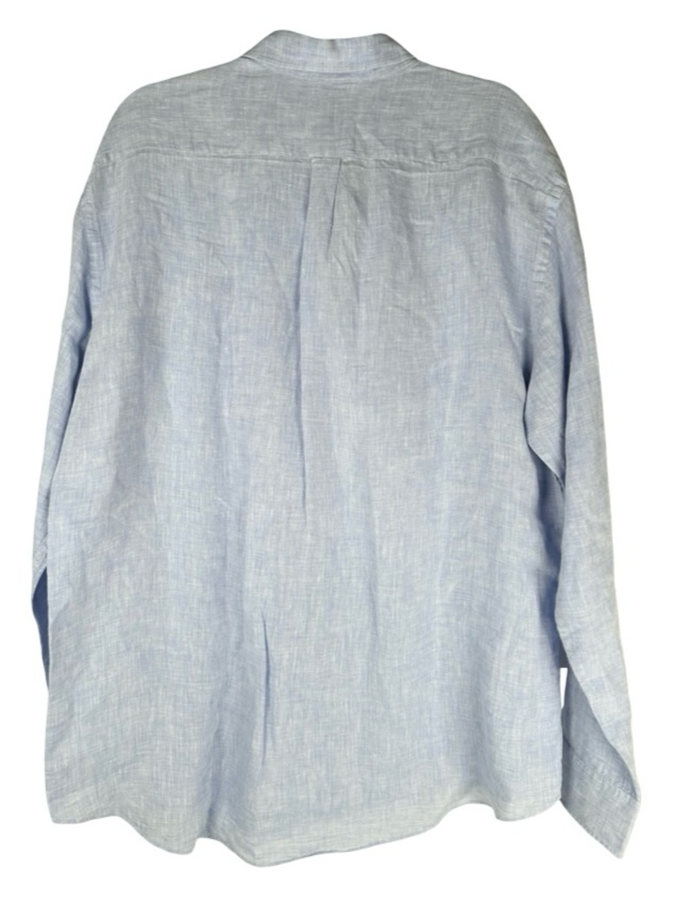 J. McLaughlin Blue 100% Linen Long Sleeve Collared Coastal Button Up Shirt XL - Picture 2 of 6